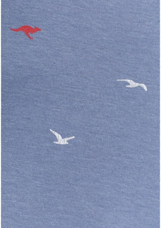 KangaROOS Shirt met lange mouwen oprolbare mouwen zeer figuurvolgend van elastische ribstof