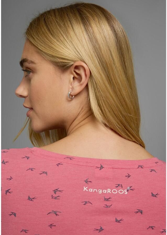 KangaROOS Shirt met lange mouwen oprolbare mouwen zeer figuurvolgend van elastische ribstof - Foto 2