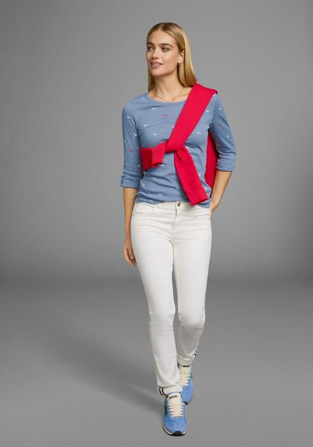 KangaROOS Shirt met lange mouwen oprolbare mouwen zeer figuurvolgend van elastische ribstof - Foto 10