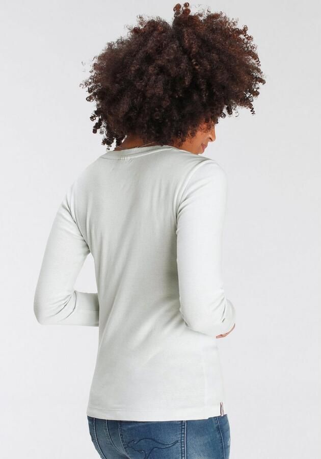 KangaROOS Shirt met lange mouwen oprolbare mouwen zeer figuurvolgende snit - Foto 5