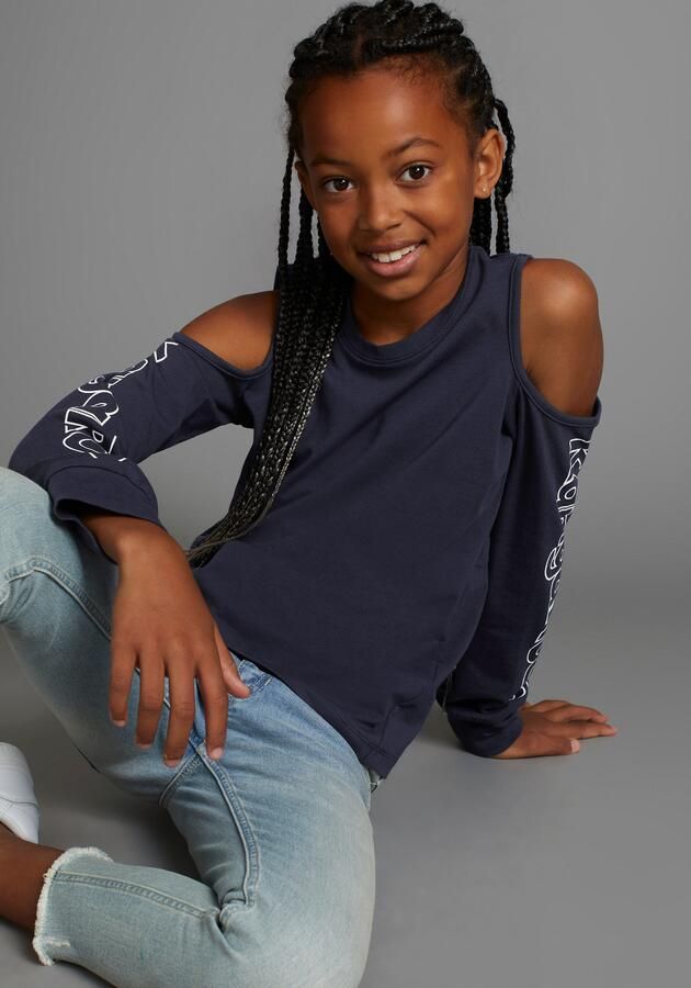 KangaROOS Shirt met lange mouwen Shirt cut-out met modieuze uitsparing bij de schouders - Foto 6