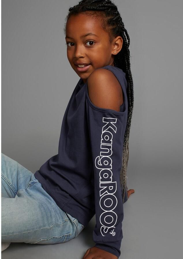 KangaROOS Shirt met lange mouwen Shirt cut-out met modieuze uitsparing bij de schouders - Foto 3