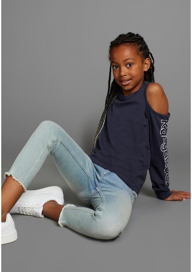 KangaROOS Shirt met lange mouwen Shirt cut-out met modieuze uitsparing bij de schouders - Foto 2