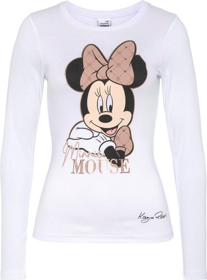 KangaROOS Shirt met lange mouwen zeer figuurvolgende pasvorm van rekbare ribstof