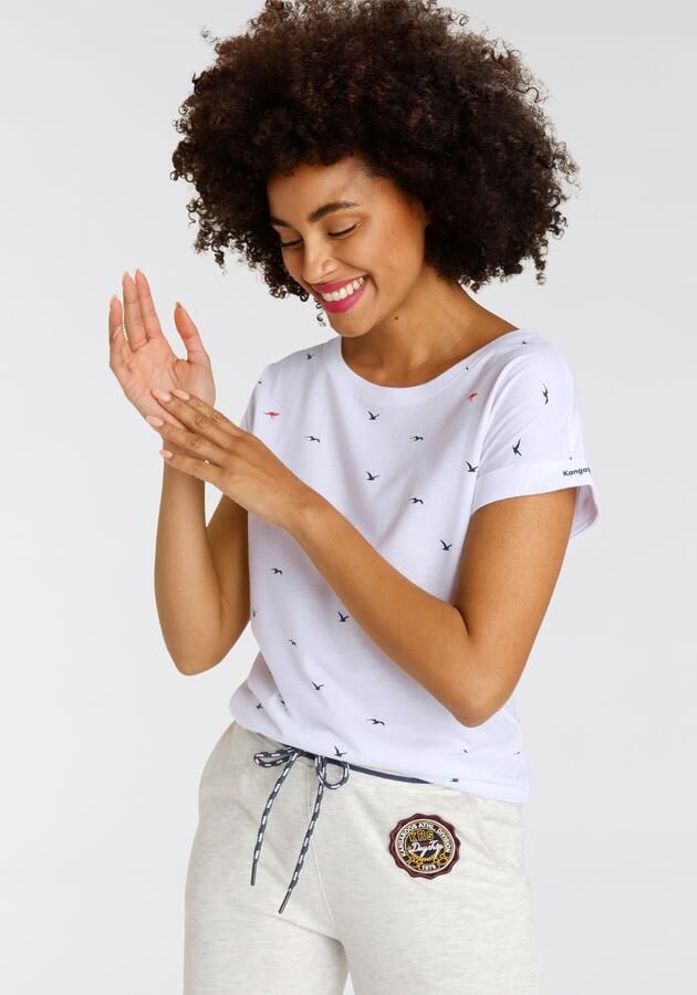 KangaROOS Shirt met print korte mouwen figuurvolgend met print met ronde hals - Foto 8