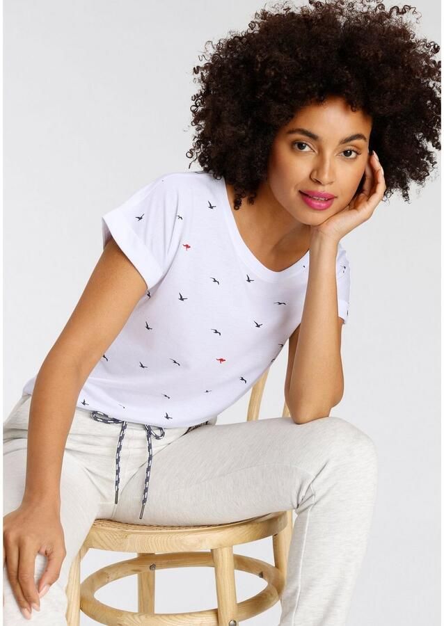 KangaROOS Shirt met print korte mouwen figuurvolgend met print met ronde hals - Foto 4