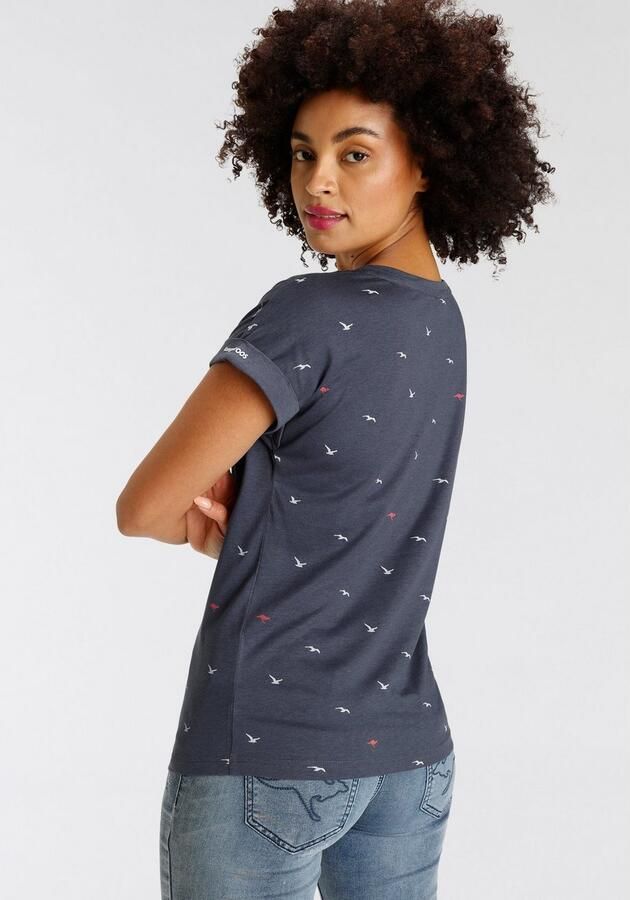 KangaROOS Shirt met print korte mouwen figuurvolgend met print met ronde hals - Foto 5