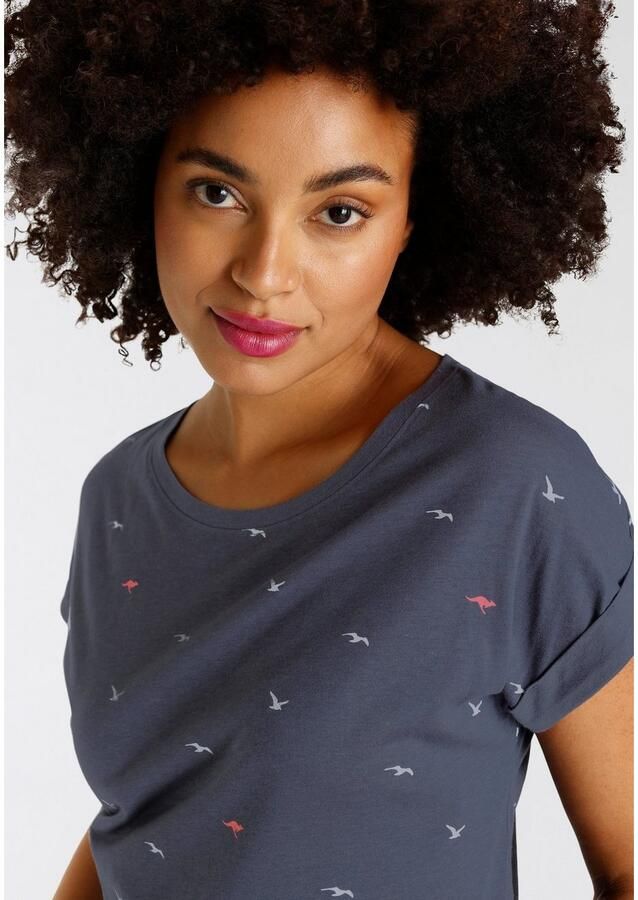 KangaROOS Shirt met print korte mouwen figuurvolgend met print met ronde hals - Foto 2