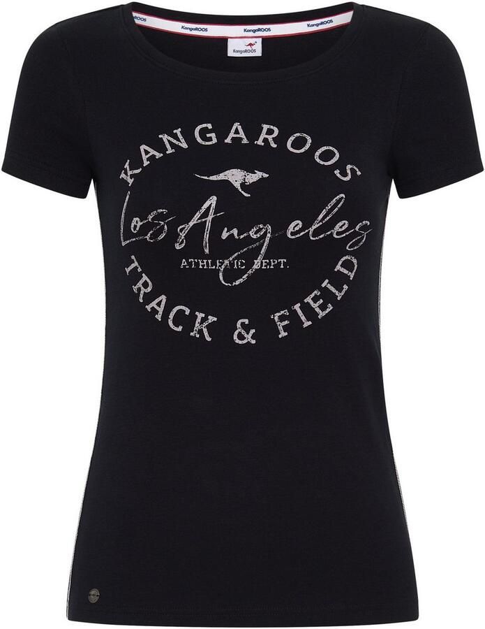 KangaROOS Shirt met print zeer figuurvolgende snit print ronde hals