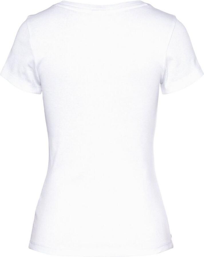 KangaROOS Shirt met V-hals Korte mouwen figuurvolgende snit van katoen in 2-pack (Set van 2)