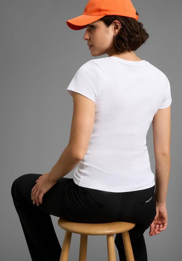 KangaROOS Shirt met V-hals Korte mouwen figuurvolgende snit van katoen in 2-pack (Set van 2) - Foto 9