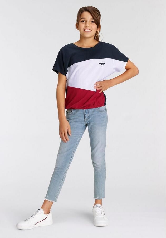 KangaROOS Shirt met vleermuismouwen korte mouwen wijd gesneden met vrolijke druk - Foto 5