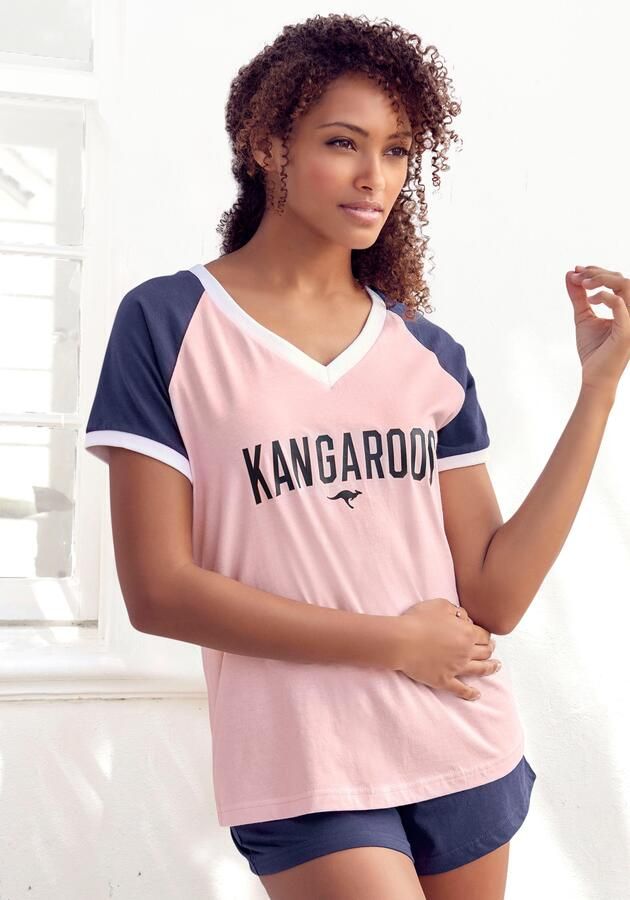 KangaROOS Shortama met contrastkleurige raglanmouwen (2-delig 1 stuk) - Foto 5