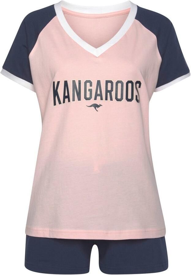 KangaROOS Shortama met contrastkleurige raglanmouwen (2-delig 1 stuk) - Foto 3