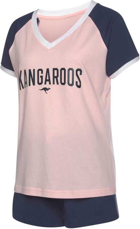 KangaROOS Shortama met contrastkleurige raglanmouwen (2-delig 1 stuk) - Foto 4