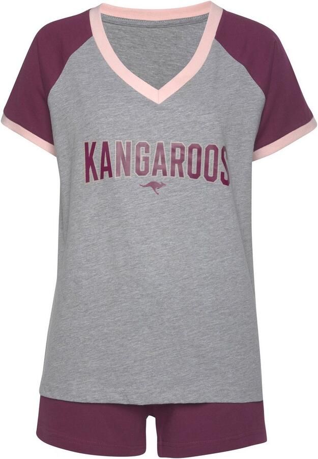 KangaROOS Shortama met contrastkleurige raglanmouwen (2-delig 1 stuk) - Foto 2