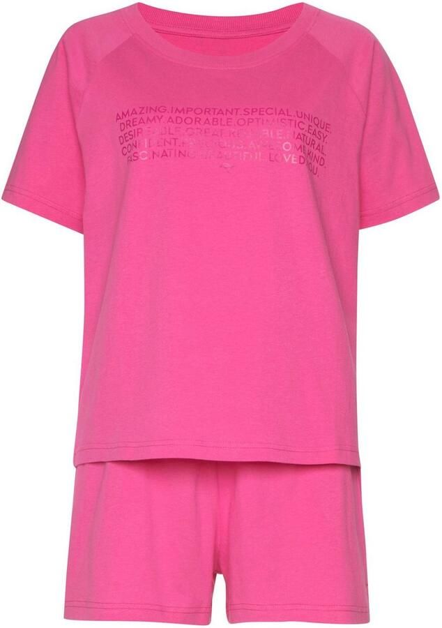 KangaROOS Shortama met slogan-frontprint (2-delig 1 stuk) - Foto 3