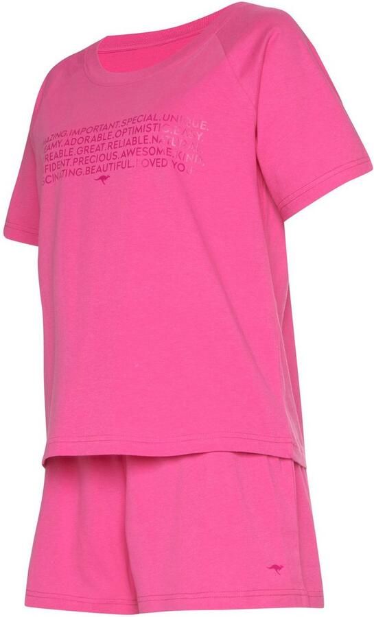 KangaROOS Shortama met slogan-frontprint (2-delig 1 stuk) - Foto 4