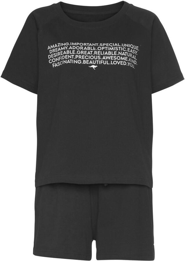 KangaROOS Shortama met slogan-frontprint (2-delig 1 stuk) - Foto 4