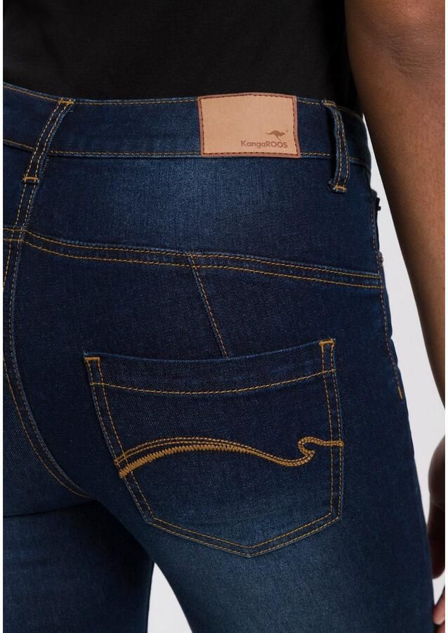 KangaROOS Slim fit jeans CROPPED HIGH WAIST SLIM FIT smalle pasvorm skinny jeans trendy used-wassing