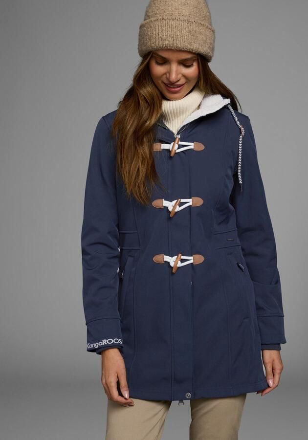 KangaROOS Softshell-jack figuurvolgende pasvorm normale snit met afneembare capuchon - Foto 8