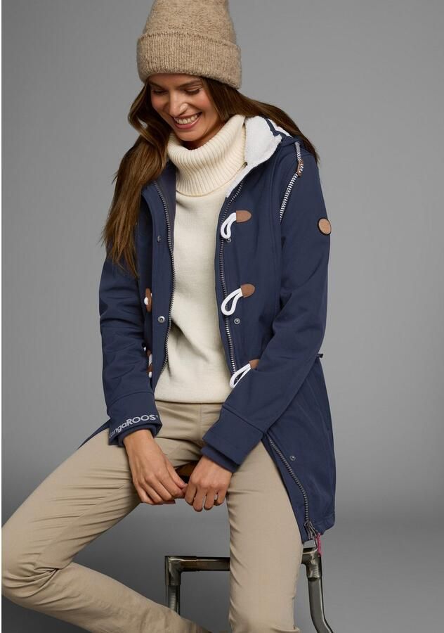 KangaROOS Softshell-jack figuurvolgende pasvorm normale snit met afneembare capuchon - Foto 5