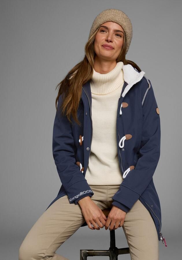 KangaROOS Softshell-jack figuurvolgende pasvorm normale snit met afneembare capuchon - Foto 11