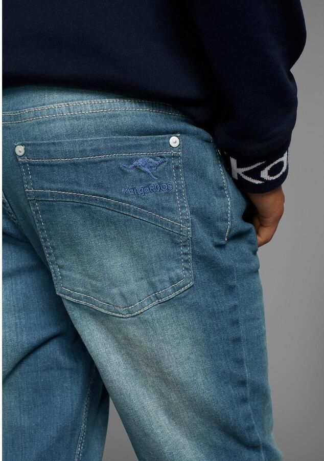 KangaROOS Stretch jeans Regular fit met rechte pijpen comfortabele pasvorm rechte pasvorm lage taille