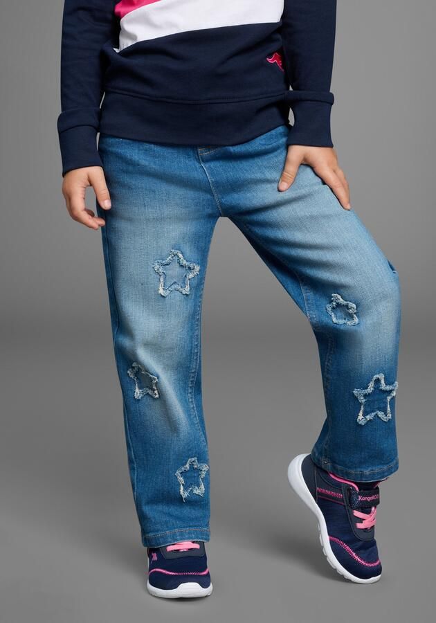 KangaROOS Stretch jeans Stretchjeans met applicatie Jeans met schattige sterren-patches - Foto 7