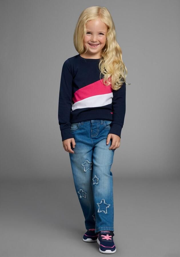 KangaROOS Stretch jeans Stretchjeans met applicatie Jeans met schattige sterren-patches - Foto 3