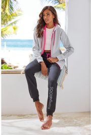 KangaROOS Sweatvest met contrasterende details loungewear - Thumbnail 6