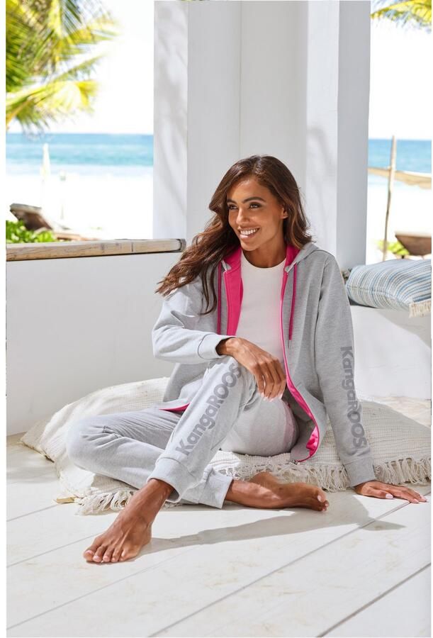 KangaROOS Sweatvest met contrasterende details loungewear - Foto 4