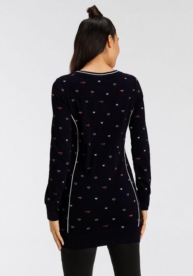 KangaROOS Sweater Lange mouw figuuraccentuerend van interlock-katoen met naadzakken - Foto 4