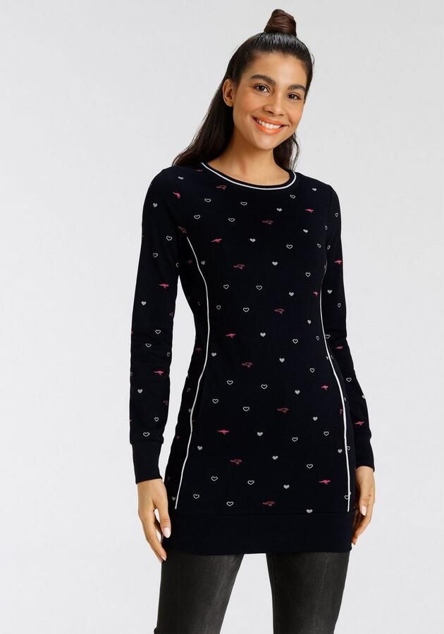 KangaROOS Sweater Lange mouw figuuraccentuerend van interlock-katoen met naadzakken - Foto 6