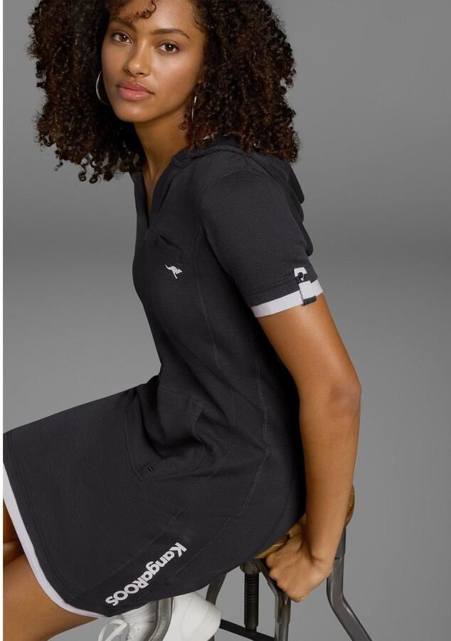 KangaROOS Sweatjurk in lange vorm van katoen-sweatkwaliteit met kangoeroezak - Foto 5