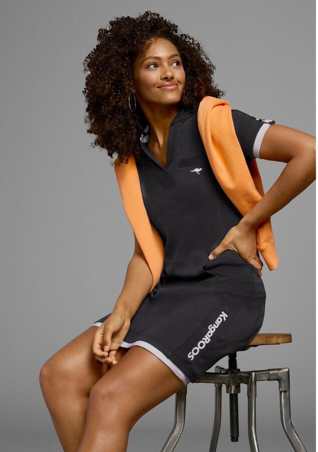 KangaROOS Sweatjurk in lange vorm van katoen-sweatkwaliteit met kangoeroezak - Foto 6