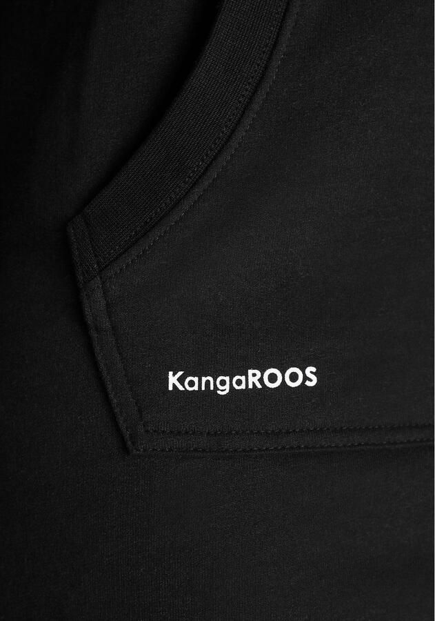 KangaROOS Sweatjurk knie-lang figuurvolgend van opgeruwde sweatstof met capuchon - Foto 3