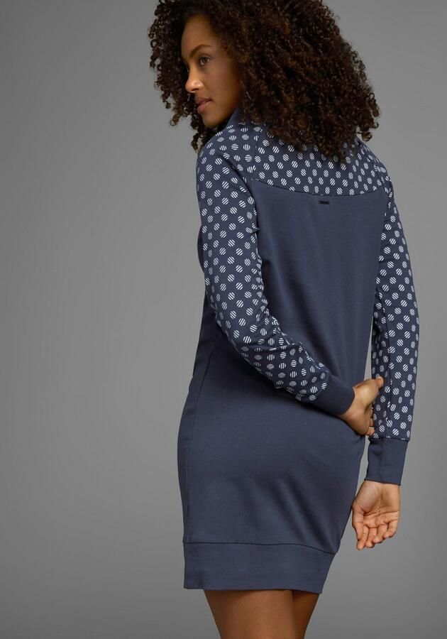 KangaROOS Sweatjurk lang van katoen lange mouwen met brede ribboordjes - Foto 8