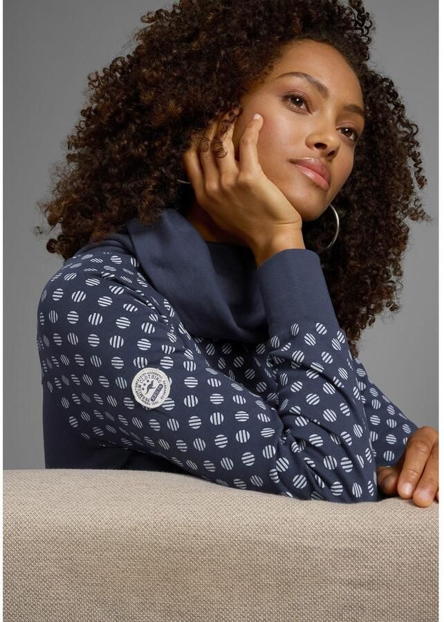 KangaROOS Sweatjurk lang van katoen lange mouwen met brede ribboordjes