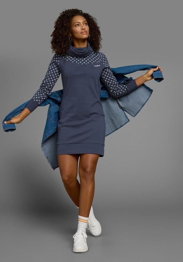 KangaROOS Sweatjurk lang van katoen lange mouwen met brede ribboordjes - Foto 9