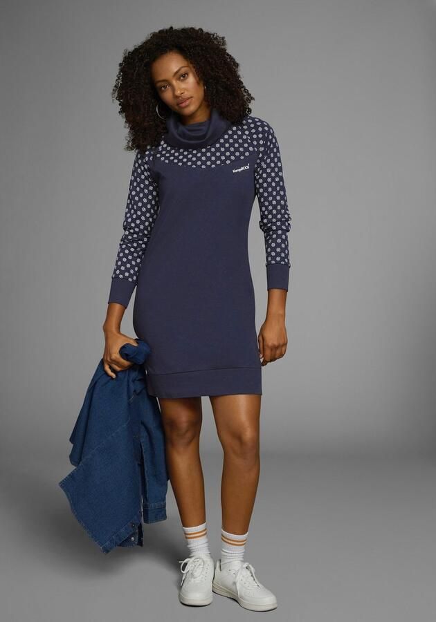 KangaROOS Sweatjurk lang van katoen lange mouwen met brede ribboordjes - Foto 11