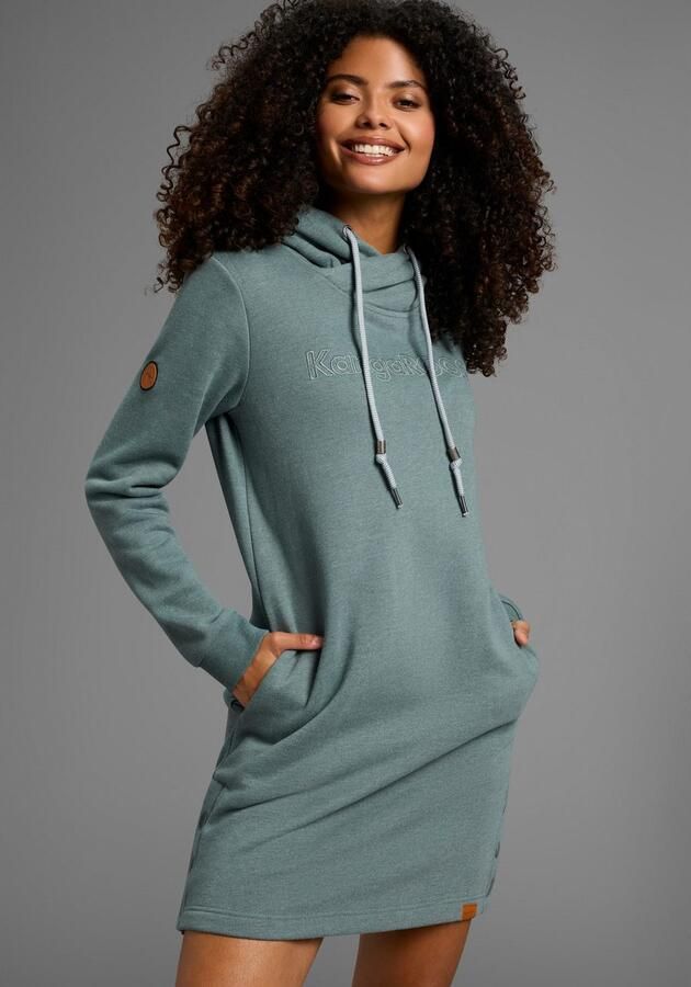 KangaROOS Sweatjurk met logo applicatie in ajourborduurwerk - Foto 2