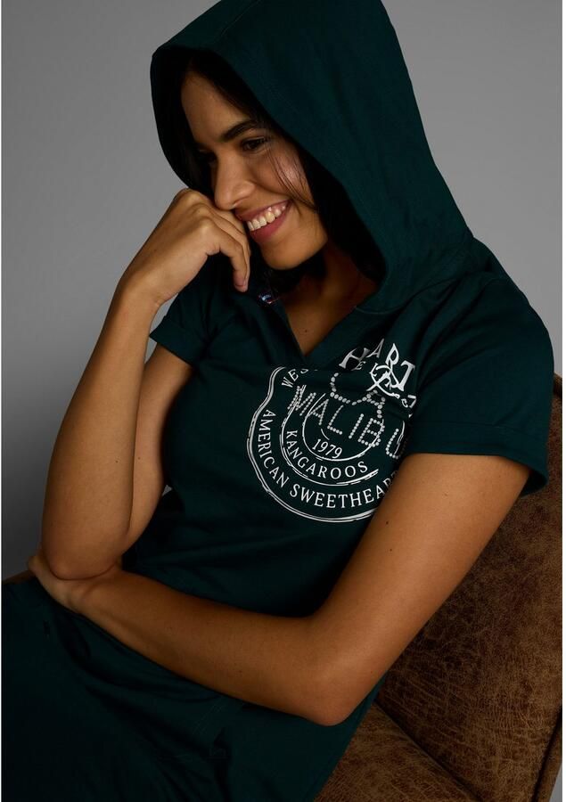 KangaROOS Sweatjurk van zachte jersey met capuchon nieuwe collectie