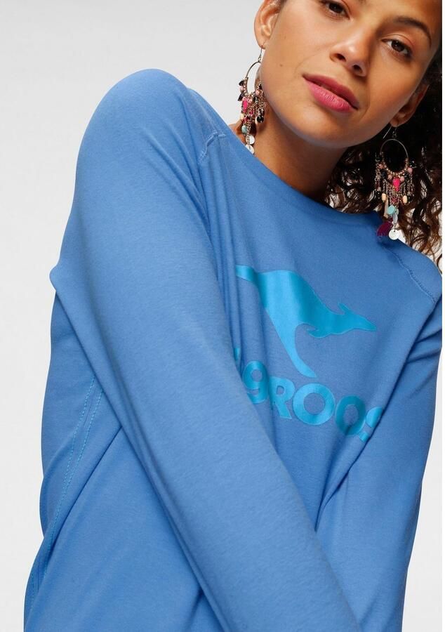 KangaROOS Sweatshirt Lange mouwen figuurvolgende snit met print ronde hals - Foto 4