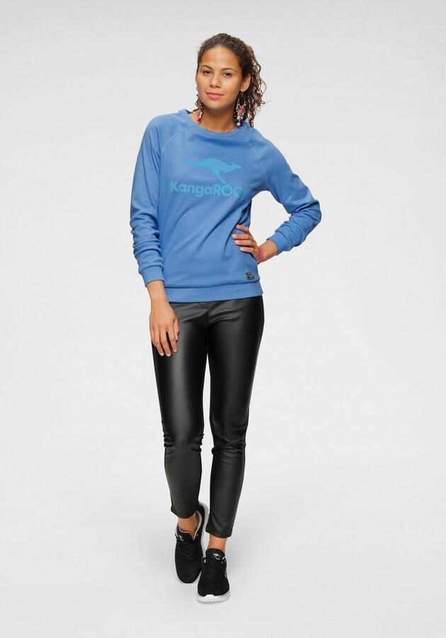 KangaROOS Sweatshirt Lange mouwen figuurvolgende snit met print ronde hals - Foto 5