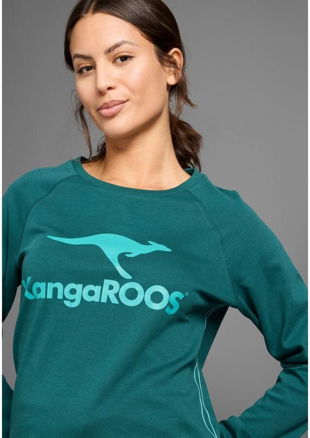 KangaROOS Sweatshirt Lange mouwen figuurvolgende snit met print ronde hals - Foto 6