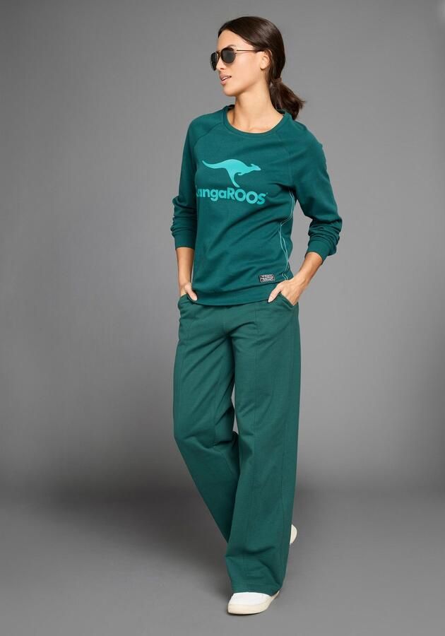 KangaROOS Sweatshirt Lange mouwen figuurvolgende snit met print ronde hals - Foto 3