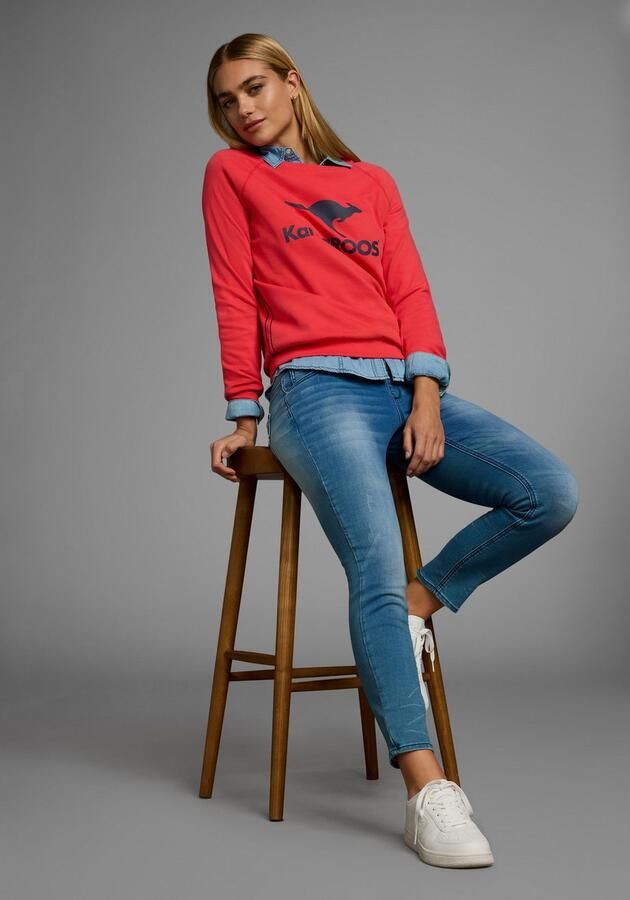 KangaROOS Sweatshirt Lange mouwen figuurvolgende snit met print ronde hals - Foto 10