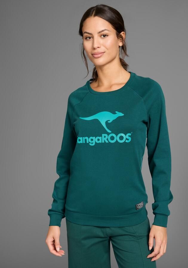 KangaROOS Sweatshirt Lange mouwen figuurvolgende snit met print ronde hals - Foto 4