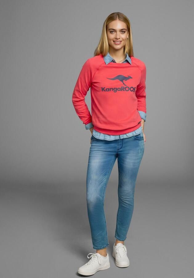 KangaROOS Sweatshirt Lange mouwen figuurvolgende snit met print ronde hals - Foto 12